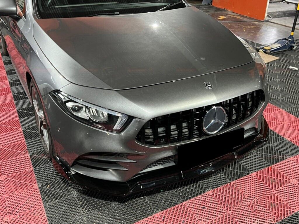 💕ART. 0802 SPLITTER MERCEDES CLASSE A W177 AMG NERO LUCIDO 3 PEZZI💕