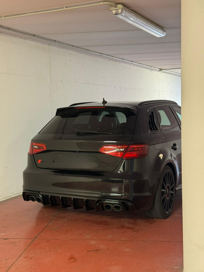 ART.2150 DIFFUSORE AUDI A3 8V 2012-2016 SLINE S3 NERO LUCIDO 2+2