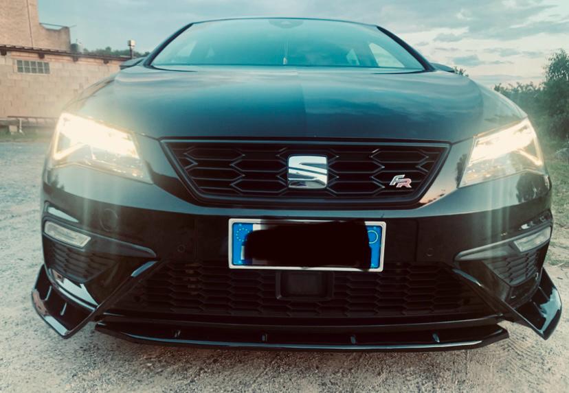 ART. 0008 SPLITTER  SEAT LEON 5F FL 2017-2020 FR LOOK LENZ DESIGN 3 PEZZI