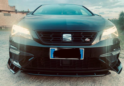 ART. 0008 SPLITTER  SEAT LEON 5F FL 2017-2020 FR LOOK LENZ DESIGN 3 PEZZI