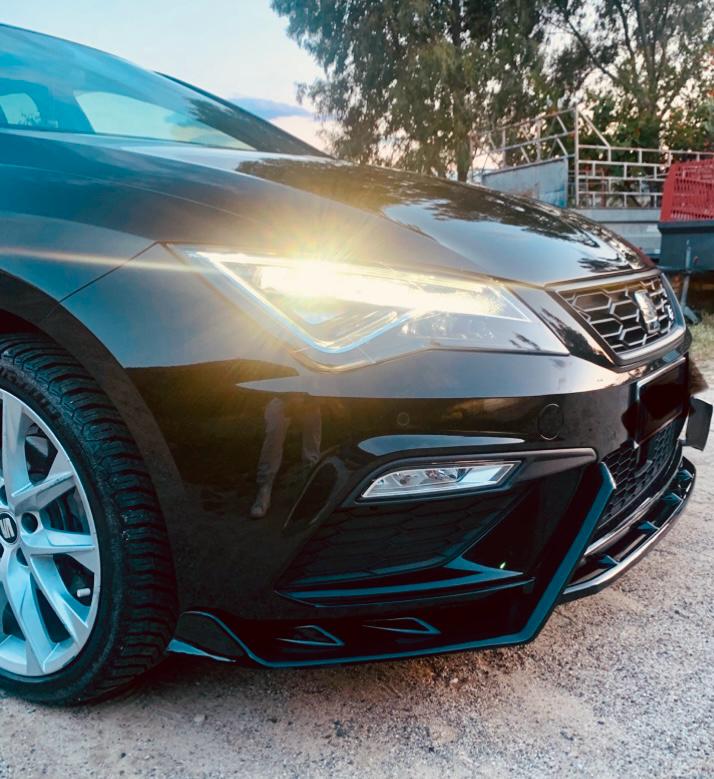 ART. 0008 SPLITTER  SEAT LEON 5F FL 2017-2020 FR LOOK LENZ DESIGN 3 PEZZI