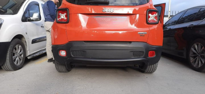 ART.2769 BGR-UDS0001MB Bullbar Posteriore Protezione Jeep Renegade 2014+ Ner
