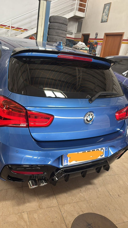 ART. 0359 DIFFUSORE BMW SERIE 1 F20 F21 MSPORT 2015-2019 1+1 NERO LUCIDO