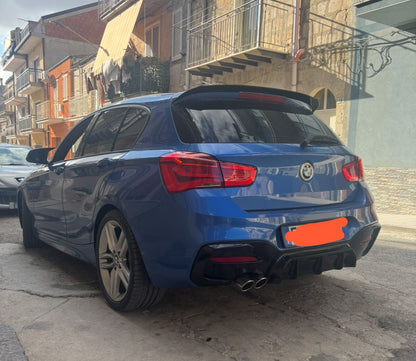 ART. 0359 DIFFUSORE BMW SERIE 1 F20 F21 MSPORT 2015-2019 1+1 NERO LUCIDO