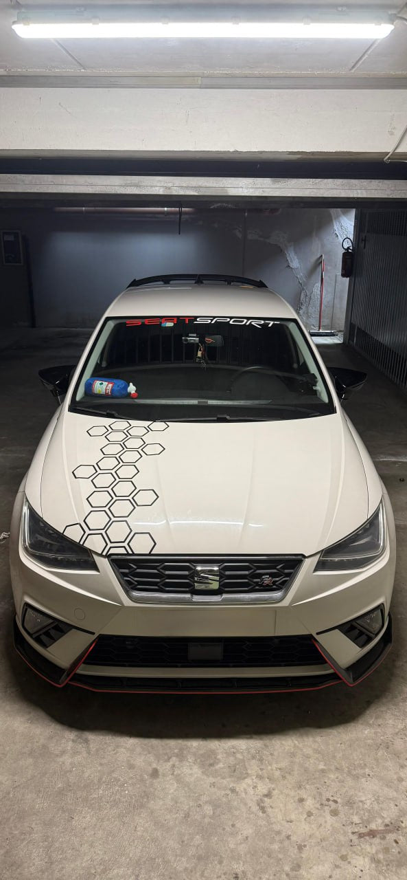 ART. 0031 SPLITTER SEAT IBIZA 6J FR 2017+ NERO LUCIDO (3 PEZZI)