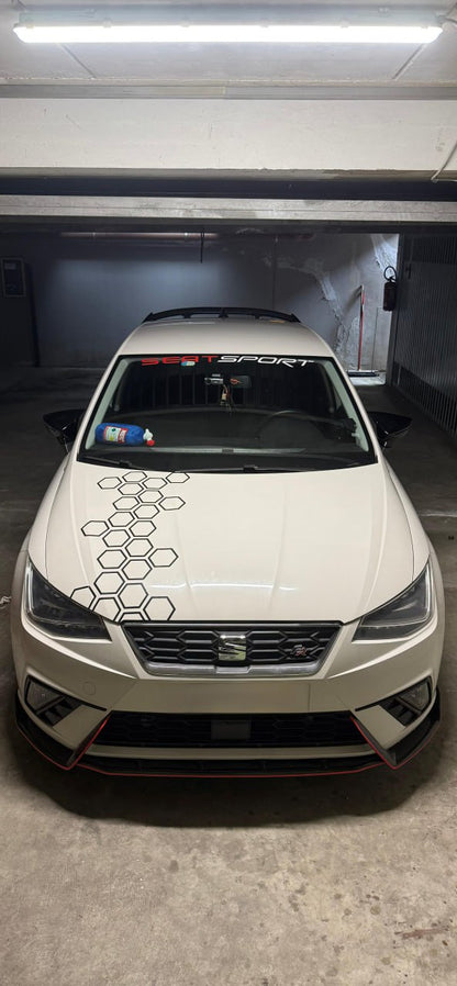ART. 0031 SPLITTER SEAT IBIZA 6J FR 2017+ NERO LUCIDO (3 PEZZI)