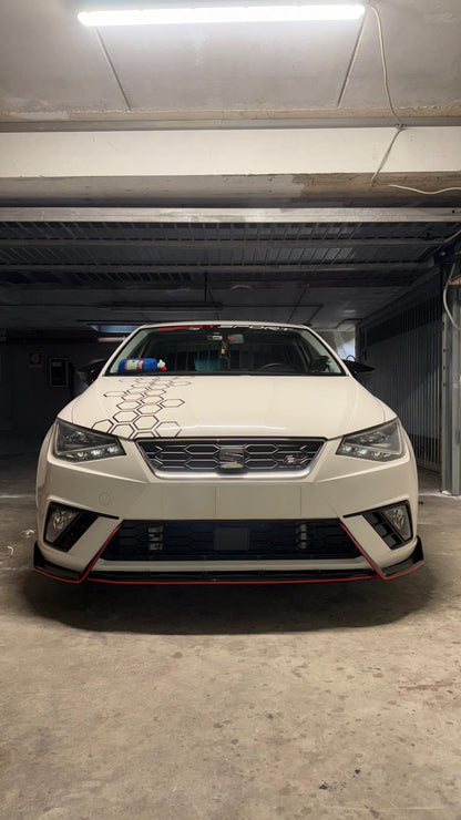 ART. 0031 SPLITTER SEAT IBIZA 6J FR 2017+ NERO LUCIDO (3 PEZZI)
