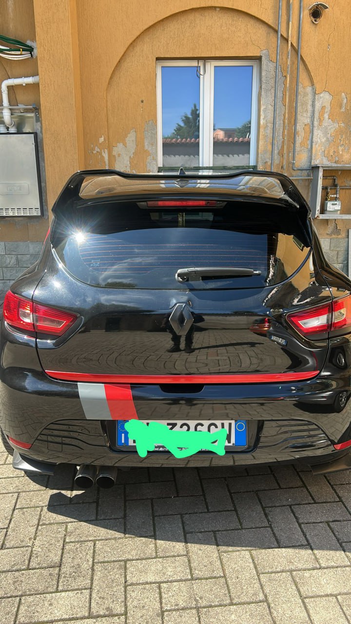 ART. 0112 SPOILER CLIO 4 IV STANDARD LOOK RS NERO LUCIDO