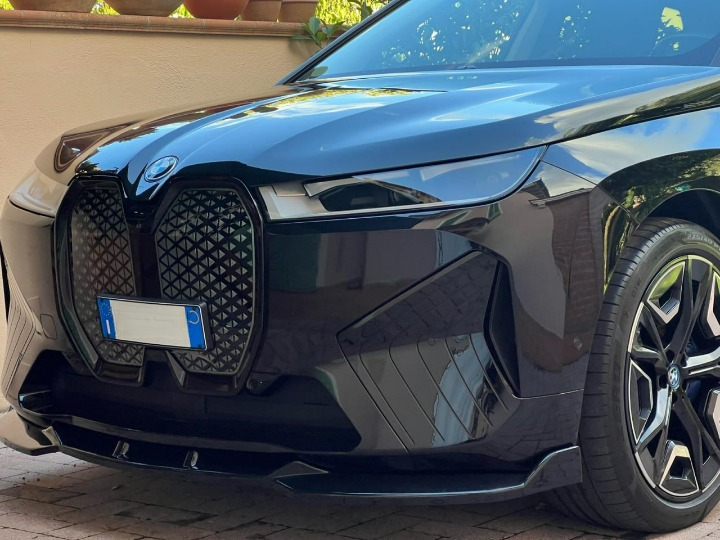💕ART.2118 SPLITTER BMW iX i20 2021+ MSPORT NERO LUCIDO💕