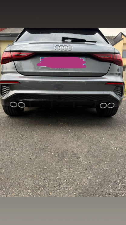 ART. 1085 DIFFUSORE AUDI  A3 8Y 2020-2024 SPORTBACK BERLINA LOOK S3