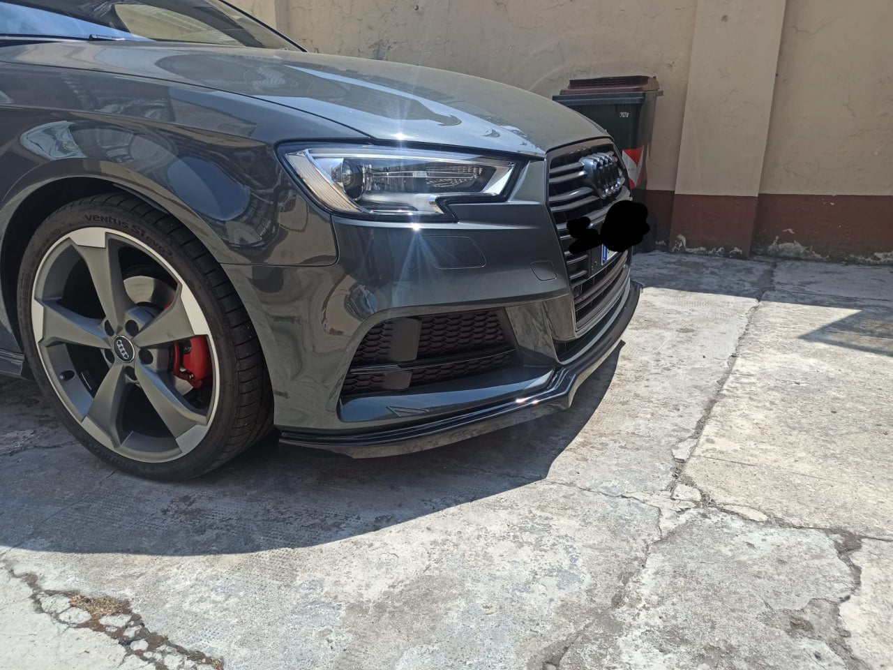 ART. 0049 SPLITTER AUDI A3 8V 2016-2019 LIFT S3 SLINE NERO LUCIDO