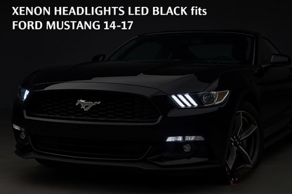 ART.2967  FARI ALLO XENO LED NERO adatto per FORD MUSTANG 14-17