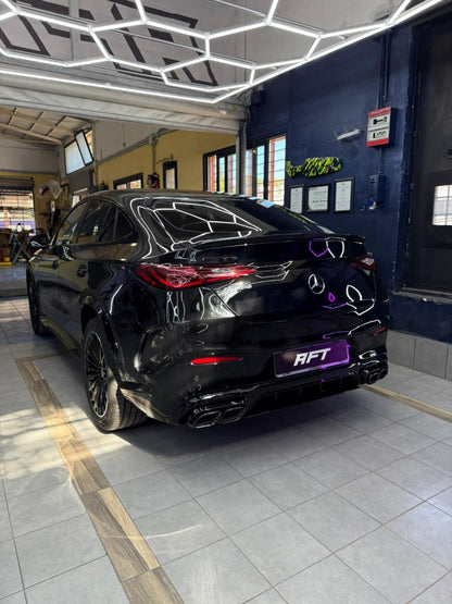 ART.2231 DIFFUSORE GLC C254 2023+ COUPE LOOK GLC63 PROFILO NERO + TERMINALI
