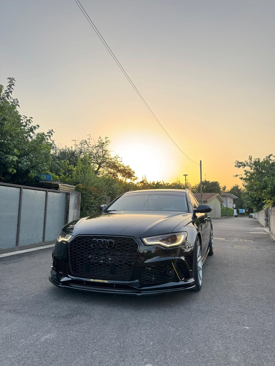 ART. 0021 SPLITTER AUDI A6 4G C7 RS6 2011-2018 NERO LUCIDO