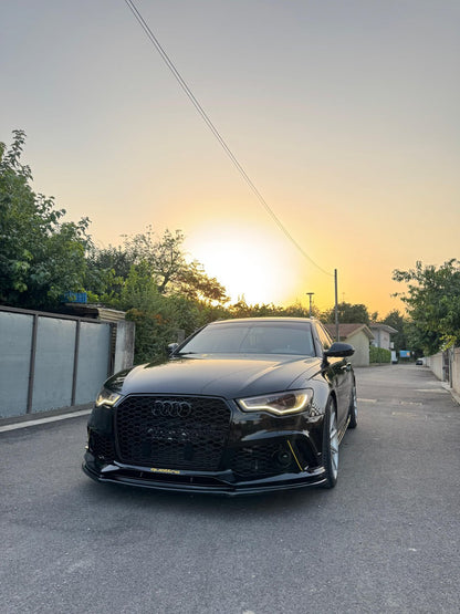ART. 0021 SPLITTER AUDI A6 4G C7 RS6 2011-2018 NERO LUCIDO