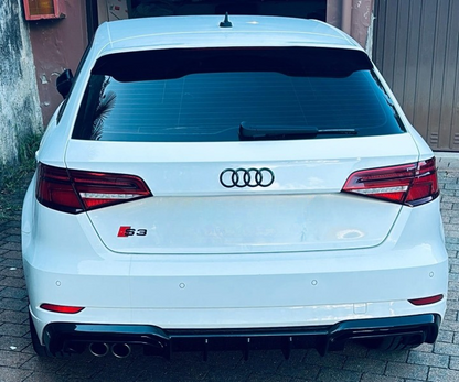 ART.2129 DIFFUSORE AUDI A3 8V 2016-2020 S3 SLINE NERO LUCIDO 2+2