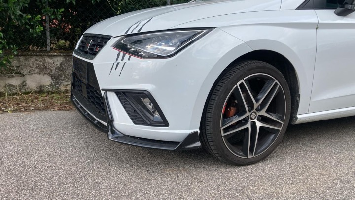 💕ART. 0031 SPLITTER SEAT IBIZA 6J FR 2017+ NERO LUCIDO (3 PEZZI)💕
