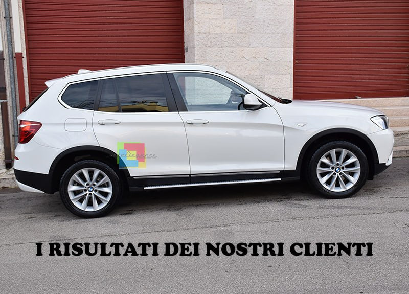 PEDANE LATERALI DESIGN M PER BMW X3 F25 2010+ SOTTOPORTA ANTISCIVOLO M LOOK