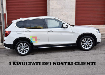 PEDANE LATERALI DESIGN M PER BMW X3 F25 2010+ SOTTOPORTA ANTISCIVOLO M LOOK