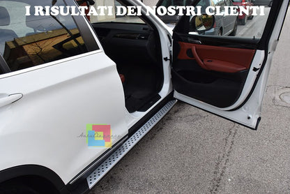 PEDANE LATERALI DESIGN M PER BMW X3 F25 2010+ SOTTOPORTA ANTISCIVOLO M LOOK