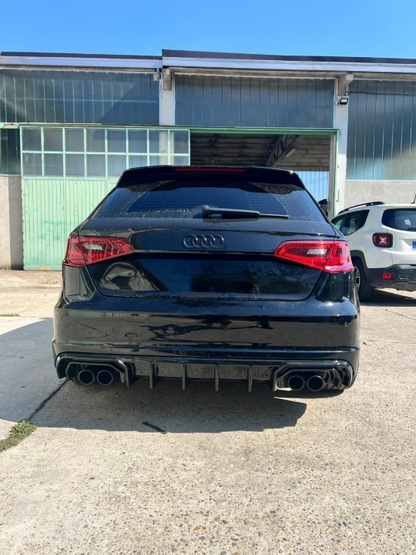 ART.2150 DIFFUSORE AUDI A3 8V 2012-2016 SLINE S3 NERO LUCIDO 2+2