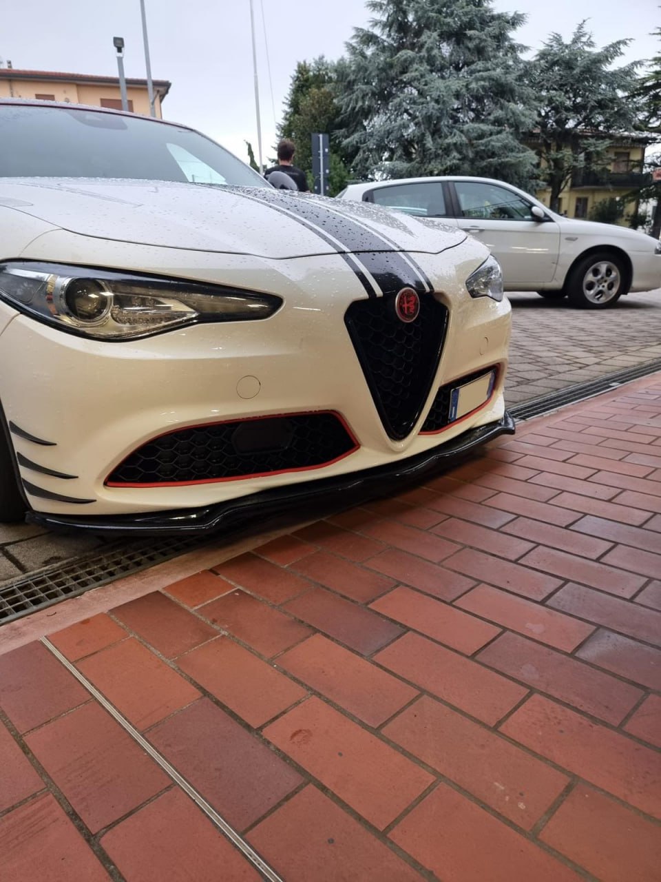 ART. 0393 SPLITTER ALFA  GIULIA STANDARD / VELOCE NERO LUCIDO