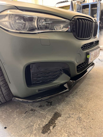 ART. 0706  SPLITTER BMW X5 F15 X6 F16 MSPORT 2014+ NERO LUCIDO