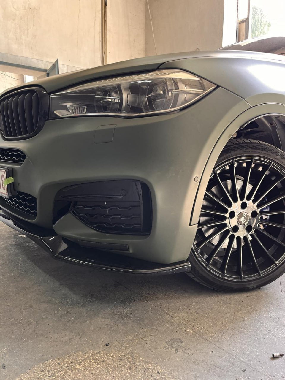 ART. 0706  SPLITTER BMW X5 F15 X6 F16 MSPORT 2014+ NERO LUCIDO