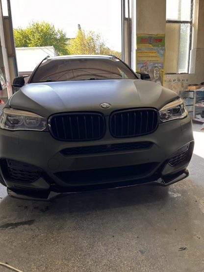 ART. 0706  SPLITTER BMW X5 F15 X6 F16 MSPORT 2014+ NERO LUCIDO