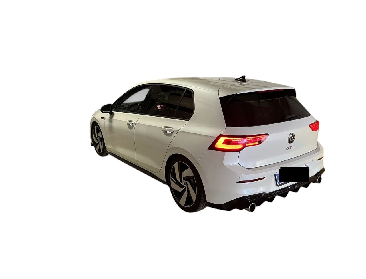 💕ART.0512 DIFFUSORE VW GOLF 8 1+1 LOOK GTI NERO LUCIDO+TERMINALI+8.5 STANDARD💕