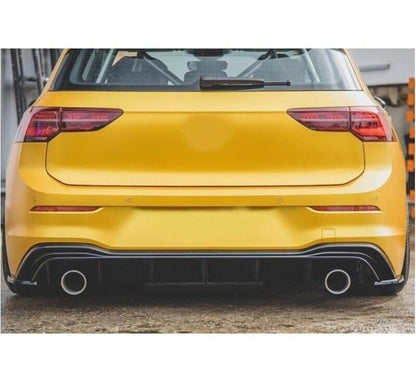 ART. 0512 DIFFUSORE GOLF 8 VIII 1+1 LOOK GTI NERO LUCIDO + TERMINALI