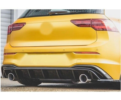 ART. 0512 DIFFUSORE GOLF 8 VIII 1+1 LOOK GTI NERO LUCIDO + TERMINALI