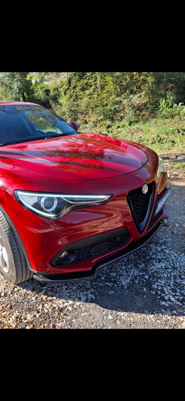 ART. 0233 SPLITTER ALFA ROMEO STELVIO 2016+ NERO LUCIDO