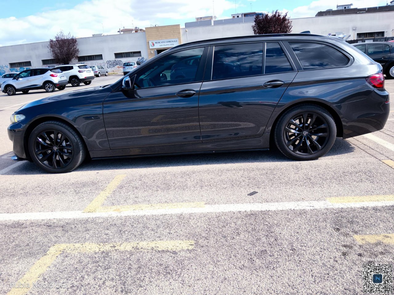 ART.1690 SOTTO MINIGONNE BMW SERIE 5 F10 F11 MSPORT M5 NERO LUCIDO