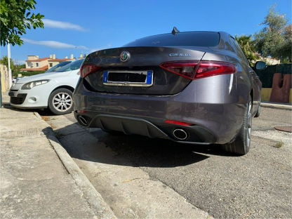 0222🔥SOTTO PARAURTI ALFA ROMEO GIULIA DIFFUSORE CON TERMINALI SINGOLI ABS🔥
