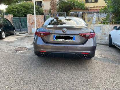 0222🔥SOTTO PARAURTI ALFA ROMEO GIULIA DIFFUSORE CON TERMINALI SINGOLI ABS🔥