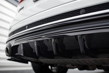 💫Art.2074 Splitter posteriore sotto paraurti audi sq8 + s-line nero lucido💫