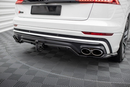 💫Art.2074 Splitter posteriore sotto paraurti audi sq8 + s-line nero lucido💫
