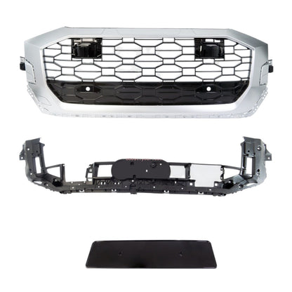 ART.3444 GRIGLIA AUDI Q8 2018-2023 LOOK RS SILVER