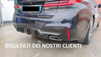💫ART.4300 Paraurti Posteriore e Diffusore adatto per BMW G30 LCI Look💫