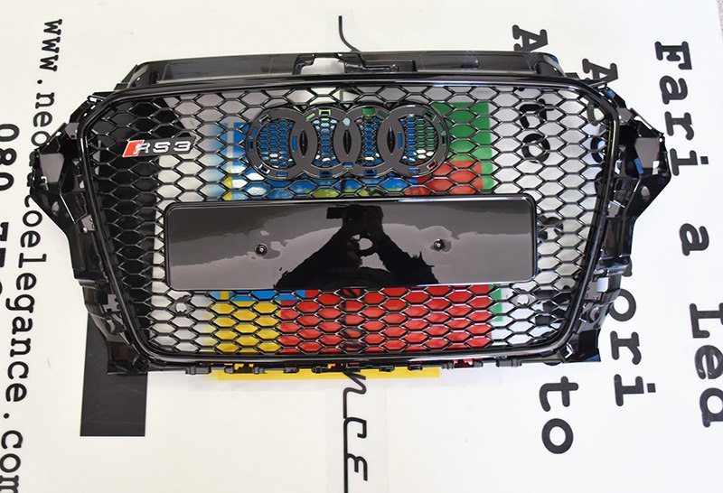 💕ART.0581 GRIGLIA AUDI A3 8V 2012-2016 LOOK RS3 NERO 💕