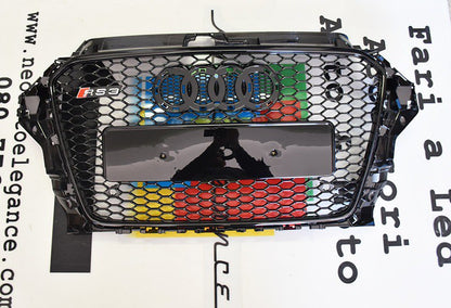 💕ART.0581 GRIGLIA AUDI A3 8V 2012-2016 LOOK RS3 NERO 💕