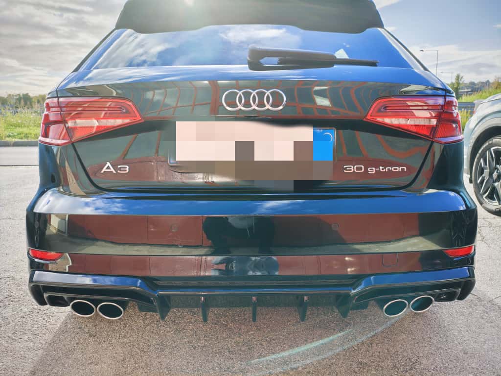 ART.2129 DIFFUSORE AUDI  A3 8V 2016-2020 S3 SLINE NERO LUCIDO 2+2
