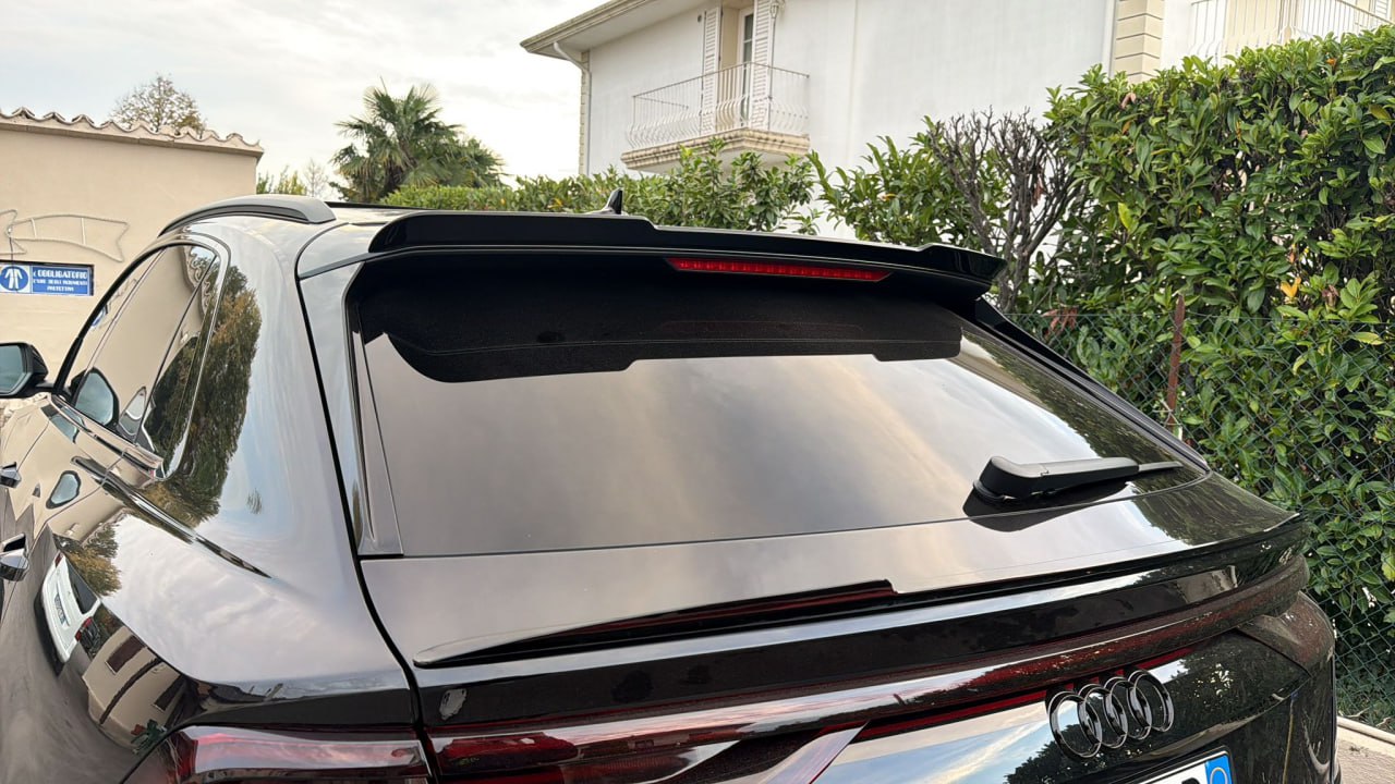 ART. 1385 SPOILER BAGAGLIAIO AUDI Q8 2018+ NERO LUCIDO