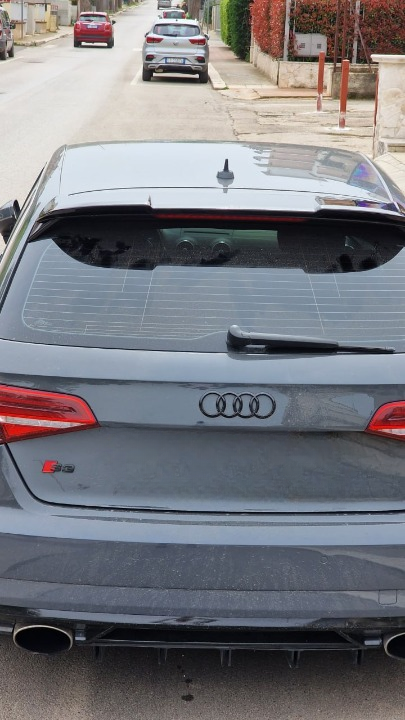 ART. 0072 SPOILER AUDI A3 8V 5D SPORTBACK 2012-2020 STANDARD LOOK RS3 NERO