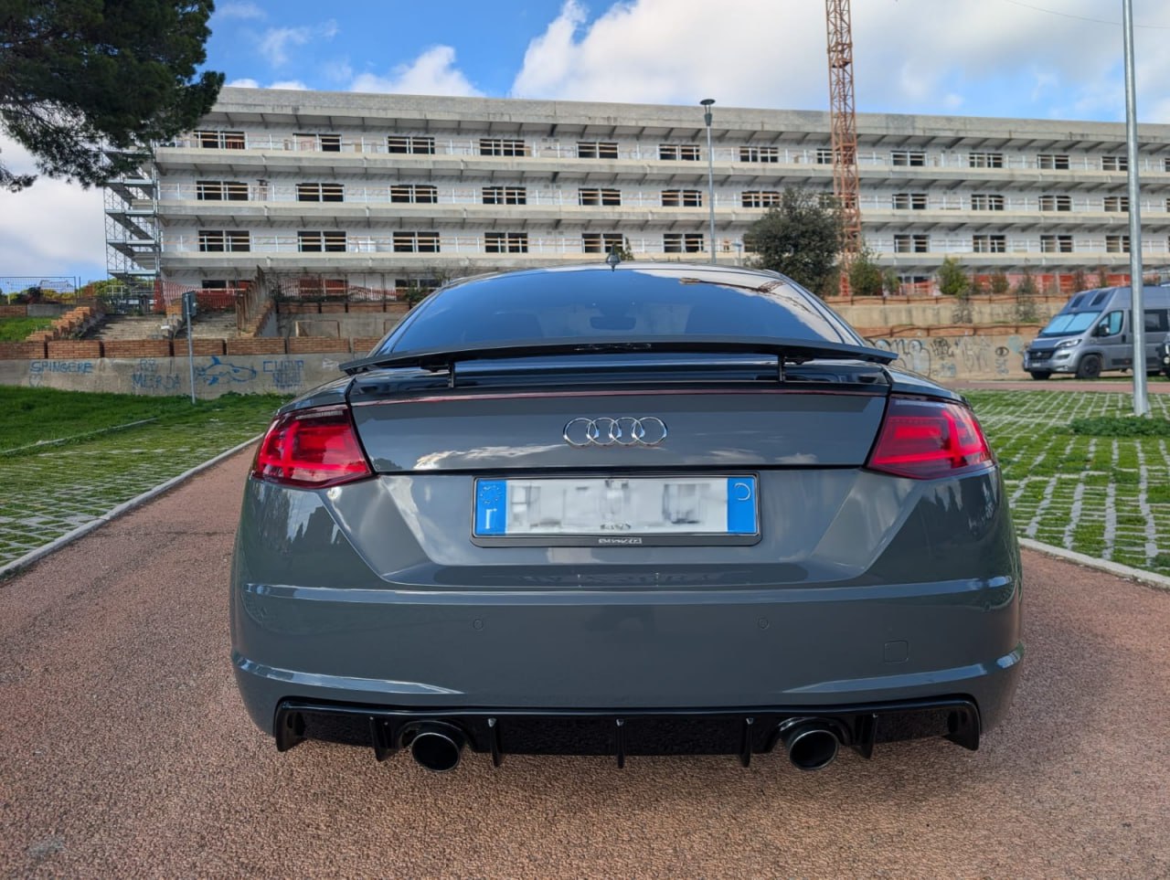 ART.1986 DIFFUSORE AUDI TT FV 8S 2015-2018 SLINE LOOK RSTT DTM GREZZO