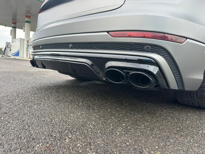 ART.2010 DIFFUSORE  AUDI Q8 2018-2023 S-LINE LOOK SQ8 NERO LUCIDO + TERMINAL