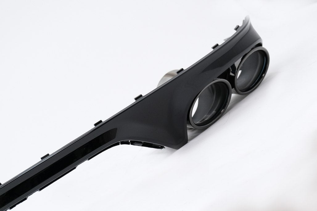 ART.2010 DIFFUSORE  AUDI Q8 2018-2023 S-LINE LOOK SQ8 NERO LUCIDO + TERMINAL