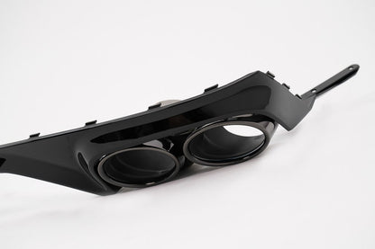 ART.2010 DIFFUSORE  AUDI Q8 2018-2023 S-LINE LOOK SQ8 NERO LUCIDO + TERMINAL