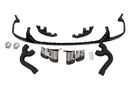 ART.2010 DIFFUSORE  AUDI Q8 2018-2023 S-LINE LOOK SQ8 NERO LUCIDO + TERMINAL